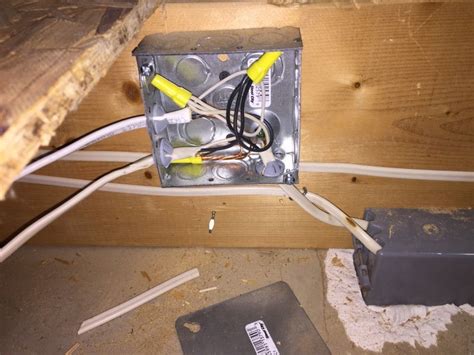 electrical junction box in floor joist|wire junction box installation.